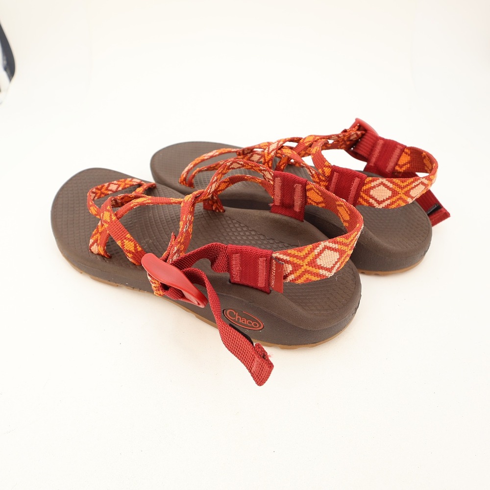 Chaco Z/Cloud X2 Womens 8 Sandals Red Orange Geometric Strappy J106506 - Picture 4 of 13